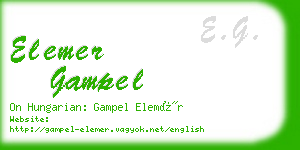 elemer gampel business card